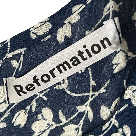 Reformation Violette Floral Elyse Mini Dress Size 2 - Picture 12 of 13